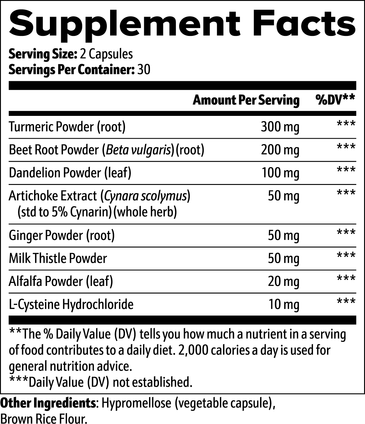 Liver Support – Detox & Liver Function Formula