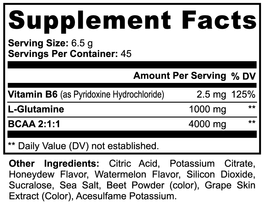 RECHARGE – BCAA + Glutamine Recovery Fuel (Honeydew/Watermelon)