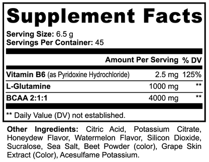 RECHARGE – BCAA + Glutamine Recovery Fuel (Honeydew/Watermelon)