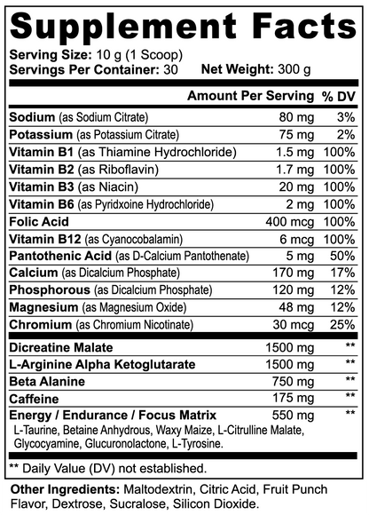 OVERDRIVE – Nitric Shock Pre‑Workout for Max Power & Zero Crash
