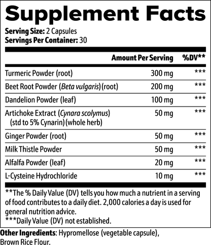 Liver Support – Detox & Liver Function Formula